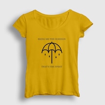 Presmono Kadın Spirit Bring Me The Horizon T-shirt Sarı