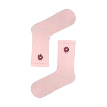 Carnaval Socks Nakışlı Donut Desenli Pembe Çorap Pembe