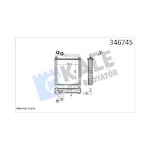 Kale 346745 Kalorifer Radyatörü - Vw Tiguan 2008- 2.0 Tdi Dizel 3c0819031 - 3c0819031a