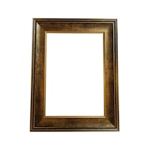 A4 Çerçeve 21 X 30 Gerçek Cam İki Taraflı Askılık Gold Siyah Eskitme Sarı