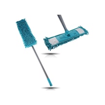 Cod-Ex Makarna Şönil Kuru Nemli Palet Tablet Mop Yedek Seti Takımı Mop 3'lü 50 CM + Mop Tutucu + Sap