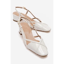 Luvishoes Olena Beyaz Rugan Kadın Topuklu Sandalet White