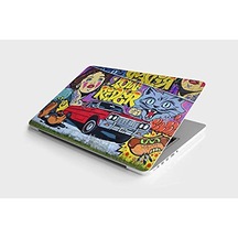 Laptop Sticker Notebook Pc Kaplama Etiketi Kırmızı Araba Graffiti 124-Pembe