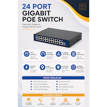 24 Port Gigabit Poe Switch 10/100/1000