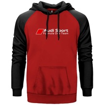 F1 Audi Formula One Kırmızı Reglan Kol Kapşonlu Sweatshirt Kırmızı (554882173)