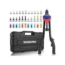 Workpro Wp200532 400 Mm Ağır Hizmet Kollu Somun Perçinleme Tabancası + 185 Parça Somun Perçin Seti