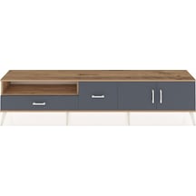 Arges Tv Ünitesi 2 Raflı 2 Çekmeceli 2 Kapaklı 220x30x51 Çam-antrasit Antrasıt/antrasıt - Atlas Çam