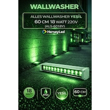 Alles Wallwasher Yeşil 60 Cm 18 Watt 220v Yeşil