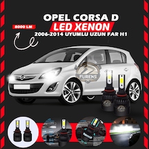 Opel Corsa D 2006-2014 Uzun Far Uyumlu Şimşek Etkili Led Xenon Light Series H1