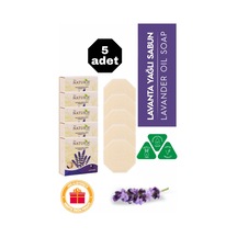 Lavanta Yağlı Taş Sabun 5'li Eko Paket Yağ Dengesi Ve Ferahlatıcı Cilt Bakımı - 5x125 Gr