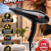 Profesyonel 2200w Saç Kurutma Makinesi Ac Motor, Sıcak Ve Soğuk Hava Üfleme