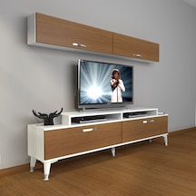 Decoraktiv Ekoflex 5 Slm Silver Tv Ünitesi Tv Sehpası Beyaz - Ceviz