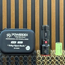 Powerdex Pd-9000 Su Geçirmez 20 Watt 2000 Lümen Süper Güçlü Led Profesyonel Şarjlı El Feneri Siyah