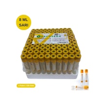 Vakumlu Jelli Kan Alma Tüpü 8 Ml Sarı Kapak 100'lü Paket