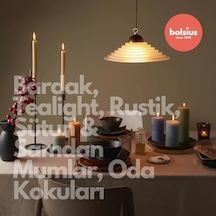 Bolsius Ud Ağacı Kokulu Bardakta Mum - Vegan & Doğal & Saf Koku Özlü -palmiye Yağı İçermez - 25 Saat Yanma Süresi - Koyu Kahverengi Renkte - 80mm/73mm 12 Izgara