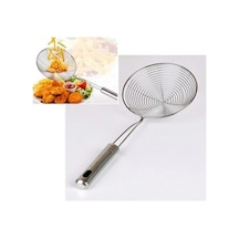 Paslanmaz Metal Kızartma Kevgiri Makarna Süzme Kevgiri 16cm Metal Diğer