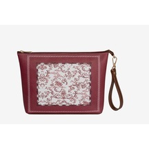 Chiara Alessi Bordo Suni Deri Clutch&portföy Çanta 30x21 Cm