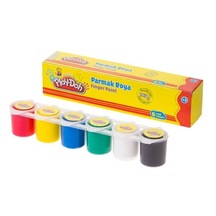 Play-Doh Parmak Boyası 6 Renk Paletli 6 x 30 ML