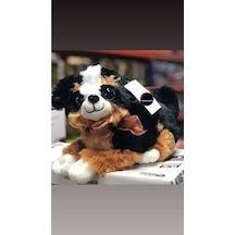 Sevimli Sesli Peluş Havlayan Köpek 35 Cm Siyah