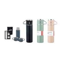 Paslanmaz Çelik 3 Bardaklı Termos Set 500 Ml