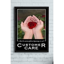 Pster10600 Customer Care Motivasyon Çerçeveli Tablo 30 X 40cm