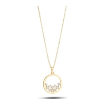 Debora Jewelry 14 Ayar Altın Zirkon Taşlı Modern Kolye