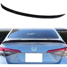 Honda Civic Fe1 Uyumlu Bagaj Üstü Anatomik Spoiler Piano Black 2022-