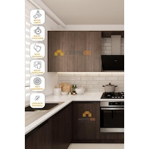 Homecc Yapışkanlı Folyo - Naturel Koyu Dişbudak Kaplama Kağıdı - Mobilya Duvar Kapı Yapiskanli Standart