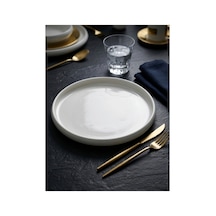 2'li Fine Porselen 27 Cm Servis Tabağı Seti - Modern Kırık Beyaz Yemek Ve Sunum Tabağı Kırık Beyaz - 893303006 Kırık Beyaz