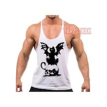 Tarzsokak Gym Tank Top Fitness Sporcu Atleti Gym95 Beyaz