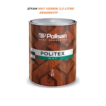 Polisan Politex Mat Vernik Siyah 2,5 Litre
