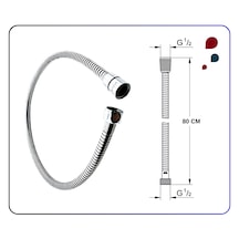A3246201yp Gr. Spiral R1/2 L 80 Cm Kolon Duşlar İçin Krom