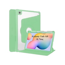 Samsung Galaxy Tab Uyumlu A9 8.7inç X110 X113 X115 X117 Kılıf Termik Kalem Bölmeli Dönebilen Standlı Kılıf