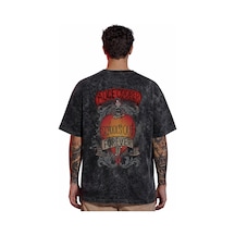 Tasarım Alice Cooper Şarkıcı Rock Metal Sırt Baskılı Unisex Overs Siyah