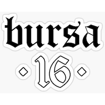BURSA Sticker Etiket Yapıştırma 18CM