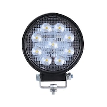 Off Road Gündüz Farı 9 Led Yuvarlak Çalışma Lambası 27 Watt