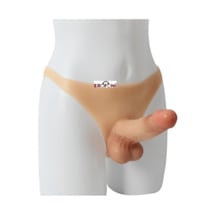 Erofoni Ultra Süper Realistik İçi Boş Giyilebilir Belden Bağlamalı Yapay Dildo Penis 20 CM