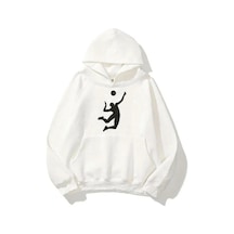 Startmore Unisex Filenin Sultanları Voleybol Vargas Baskılı Oversize Sweatshirt Beyaz Beyaz
