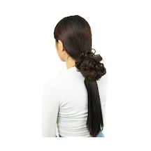 Yoğun Saçlı Lastikli Topuz Toka / Kumral - Elwm-462401 Çok Renkli