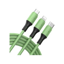 Mars 1.2 Metre 3 Uçlu (Micro,Type-C,İphone Uyumlu) Şarj Kablosu