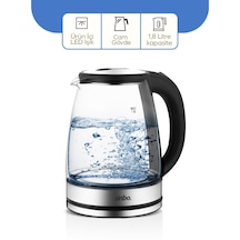 Cam - Ledli Kettle 1.8lt Gizli Rezistans - Kablosuz 360 Derece Gövde 1500w Sk-8033 5691