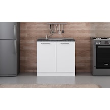 Minar 90 Cm Mutfak Dolabı Beyaz 90-B1-Alt Modül Beyaz