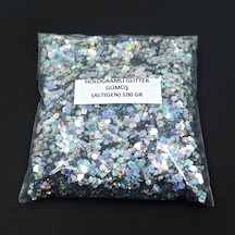 Glitter Epoksi Süsleme Pulu Hologramlı Nail Art Makyaj Altıgen Sim Gümüş 100 Gr
