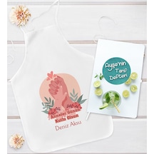 Bk Gift Kişiye Özel Anneler Günü Tasarımlı Mutfak Önlüğü Ve Yemek Tarif Defteri Hediye Seti-3, Anneye Hediye, Anneler Günü Hediyeleri