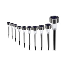 Şık Metal Gövdeli Solar Bahçe Lambası 10'lu Set Çok Renkli