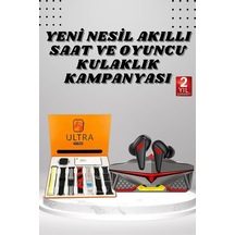 7 Kordonlu Akıllı Saat Ve Oyuncu Kulaklığı Bluetooth Bağlantılı A
