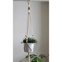 Floralmacramedesign Sarmal Düğümlü El Yapımı Makrome Saksılık