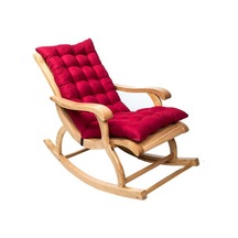 Sones 120x50x8cm Ev Yumuşak Şezlong Minderi Bahçe Kumaş Sırtlıklı Rattan Sandalye Minderi Bordo