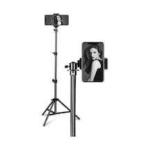 3 Ayak Sabitleyici Alüminyum Cep Telefonu Kamera Dslr Tripodu 201 Cm - Al2496 Siyah Standart
