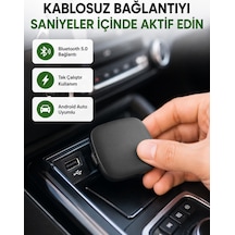 Android Auto Kablosuz Adaptör Bluetooth 5.0 Ve 5.8ghz Wifi Destekli Yeni Nesil - Lisinya